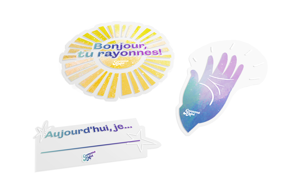 Paquet de cartes Gemme Moi et 3 autocollants